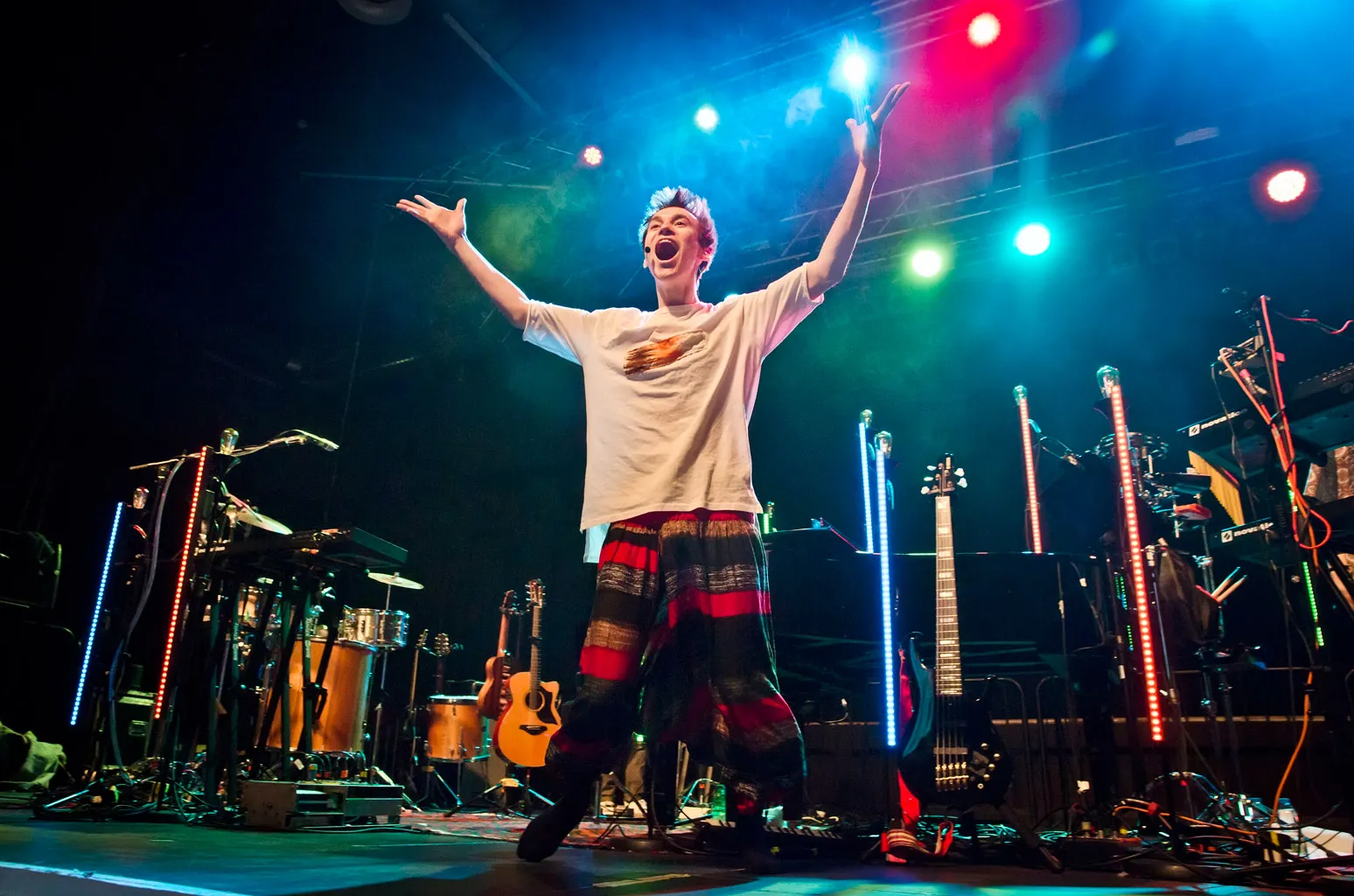 Jacob Collier performing on tour